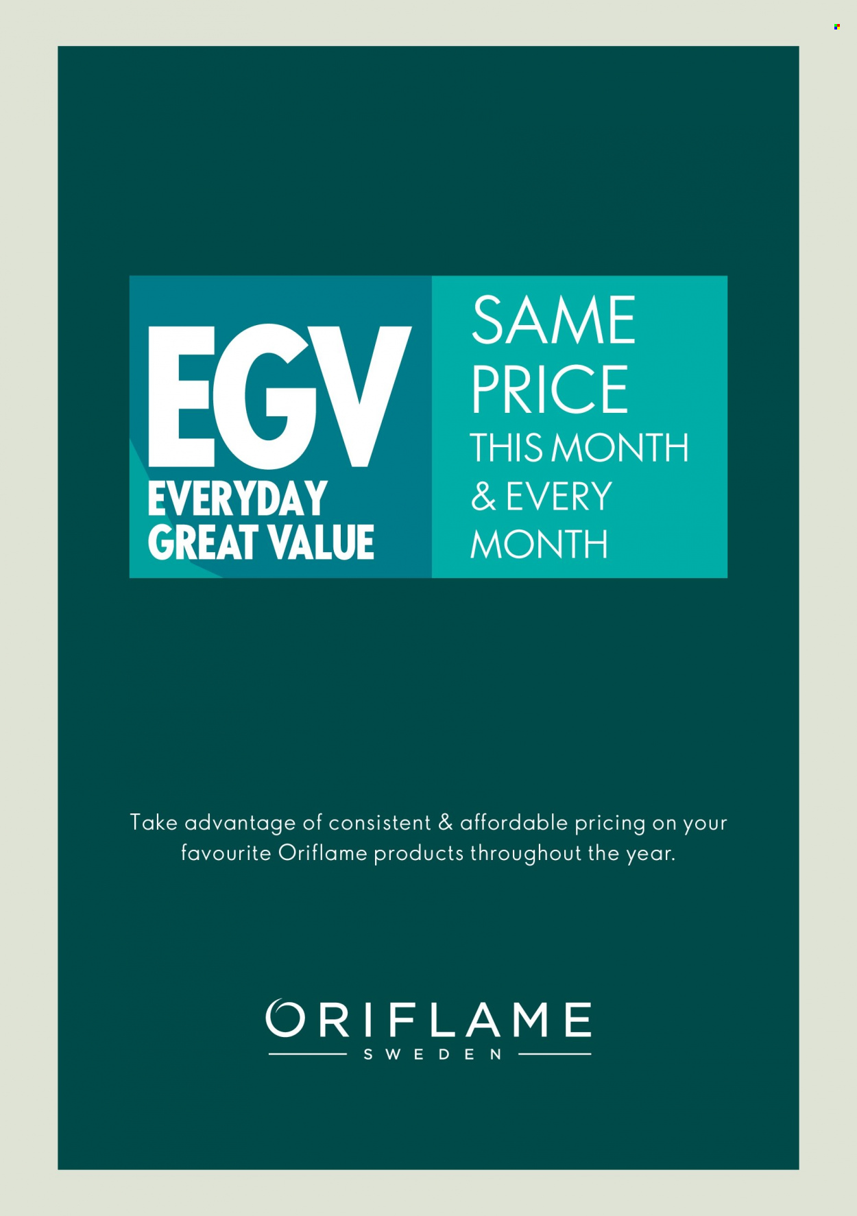 Oriflame offer . Page 1.